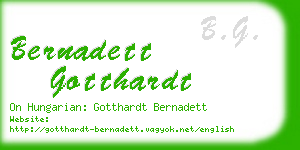 bernadett gotthardt business card